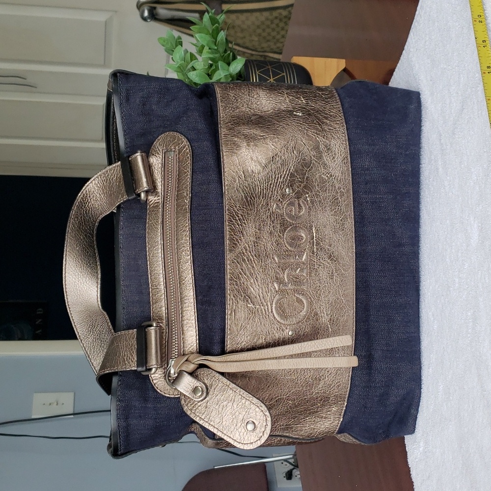 Chloe leather and demin tote bag  🔥 😍